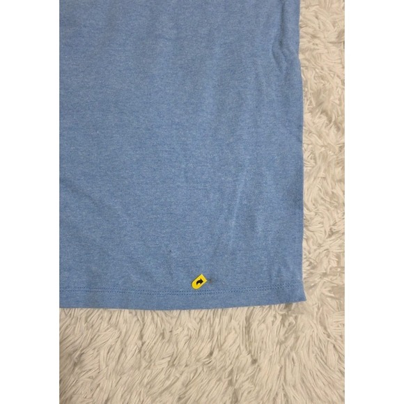 Superman Distressed Logo DC Men's size Large Heather Blue, Yellow, Red T-Shirt - Picture 4 of 7